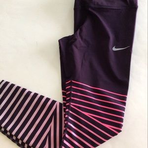 Nike Dry-Fit striped running leggings